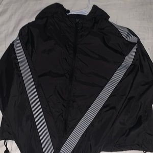 Black windbreaker